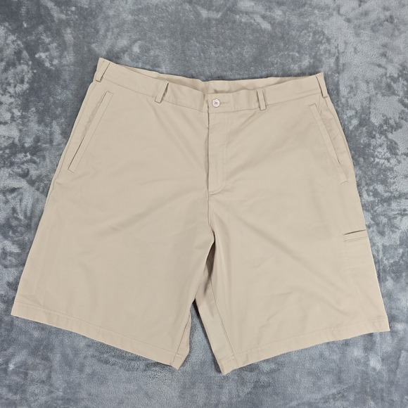 Nike Team Shorts Mens 38 Beige Dri Fit Casual Utility Golf Casual Performance - Picture 1 of 10